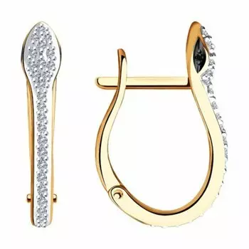 Золотые серьги с бриллиантами