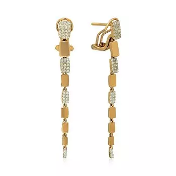 Золотые серьги с бриллиантами