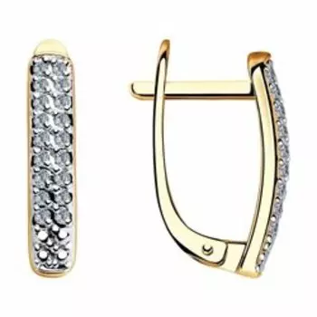 Золотые серьги с бриллиантами