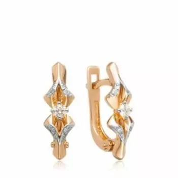 Золотые серьги с бриллиантами