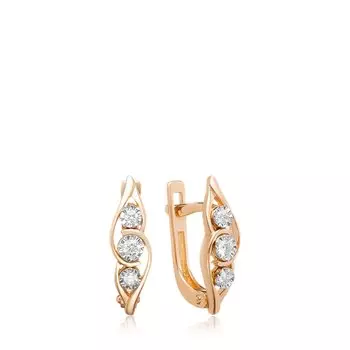 Золотые серьги с бриллиантами