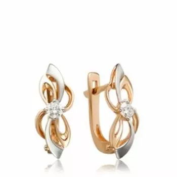 Золотые серьги с бриллиантами