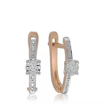 Золотые серьги с бриллиантами