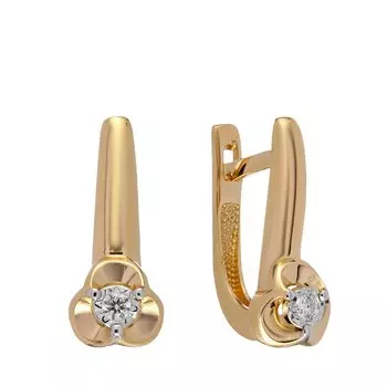 Золотые серьги с бриллиантами