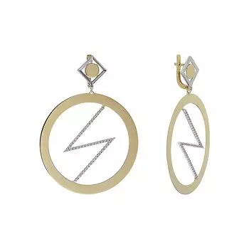 Золотые серьги с бриллиантами