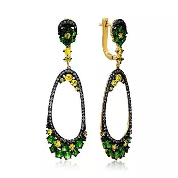 Золотые серьги с бриллиантами