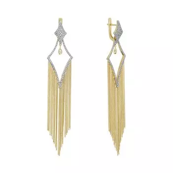 Золотые серьги с бриллиантами