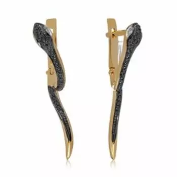 Золотые серьги с бриллиантами