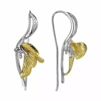 Золотые серьги с бриллиантами