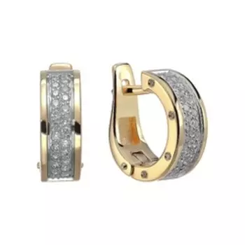 Золотые серьги с бриллиантами