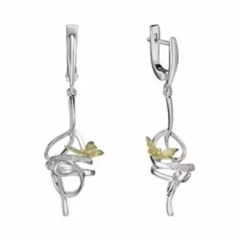 Золотые серьги с бриллиантами