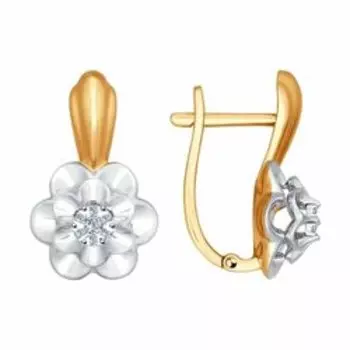 Золотые серьги с бриллиантами