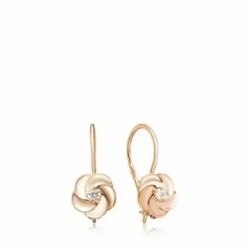 Золотые серьги с цирконием