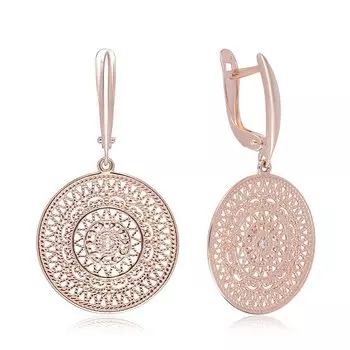 Золотые серьги с цирконием