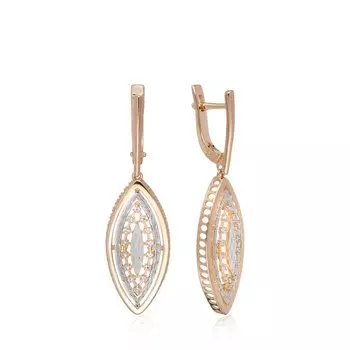 Золотые серьги с цирконием