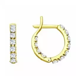 Золотые серьги с фианитами