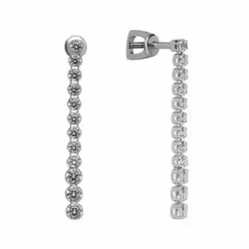 Золотые серьги с фианитами