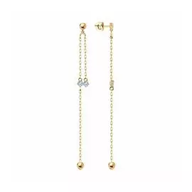 Золотые серьги с фианитами