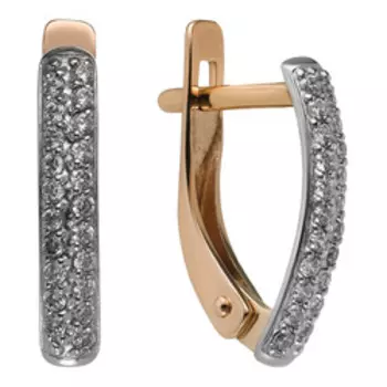 Золотые серьги с фианитами