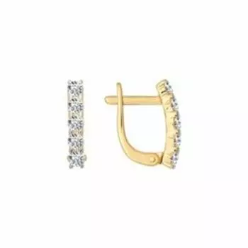 Золотые серьги с фианитами