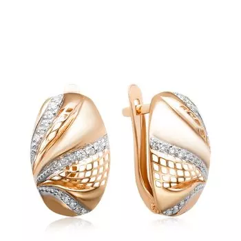 Золотые серьги с фианитами