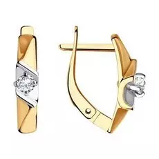 Золотые серьги с фианитами