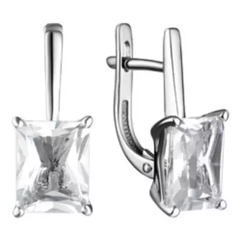 Золотые серьги с горным хрусталем