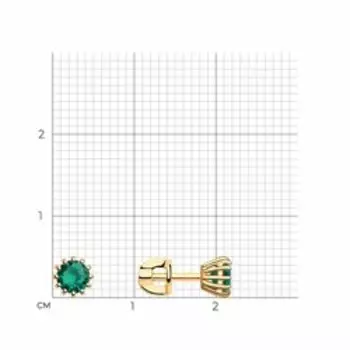 Серьги из золота с изумрудами
