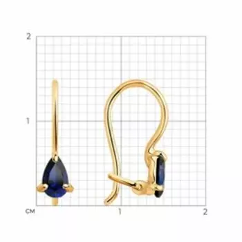 Золотые серьги с корундами