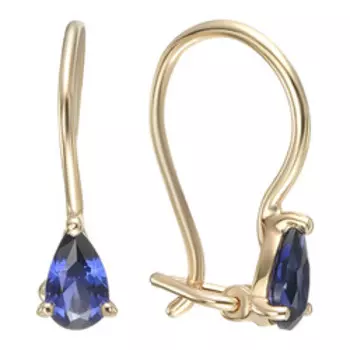 Золотые серьги с корундами