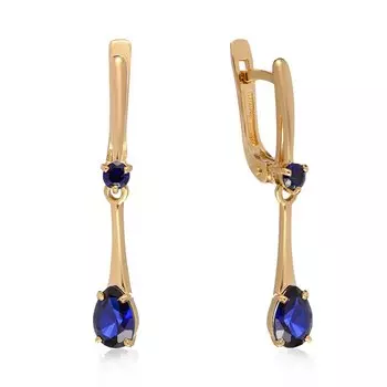 Золотые серьги с корундами