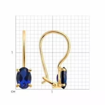 Золотые серьги с корундами