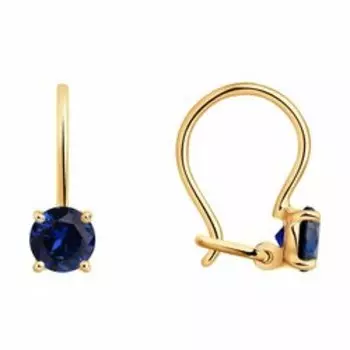 Золотые серьги с корундами