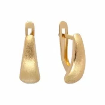 Золотые серьги с матированием