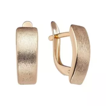 Золотые серьги с матированием