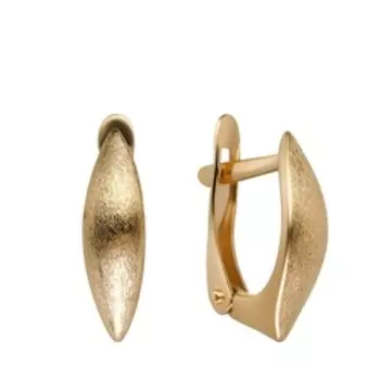 Золотые серьги с матированием