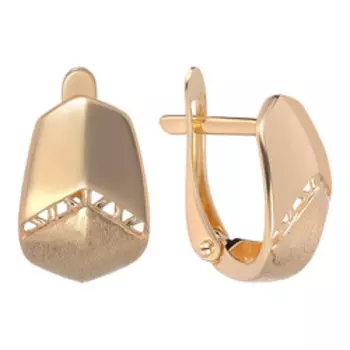 Золотые серьги с матированием