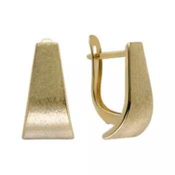 Золотые серьги с матированием