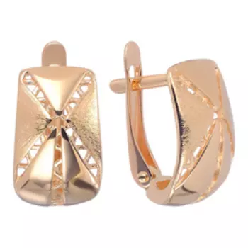 Золотые серьги с матированием