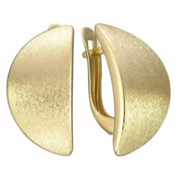 Золотые серьги с матированием