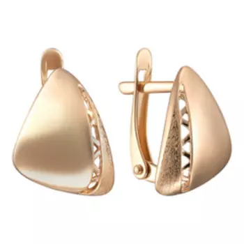 Золотые серьги с матированием