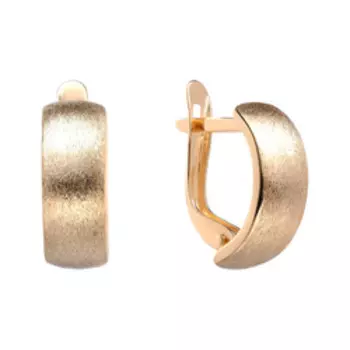 Золотые серьги с матированием