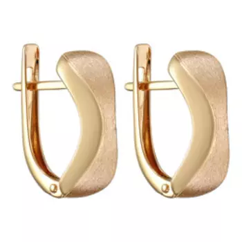 Золотые серьги с матированием