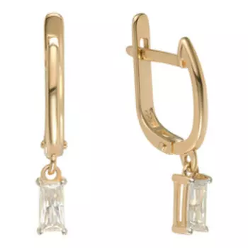 Золотые серьги с муассанитами