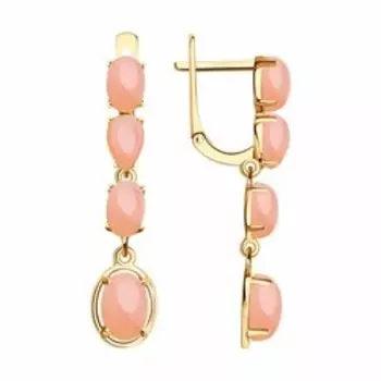 Золотые серьги с опалами