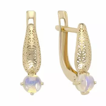 Золотые серьги с опалами