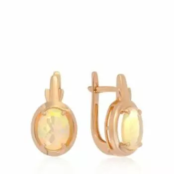 Золотые серьги с опалами