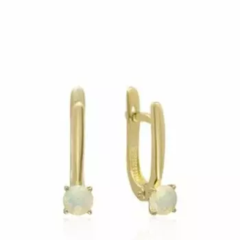 Золотые серьги с опалами