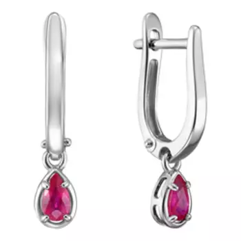 Золотые серьги с рубинами