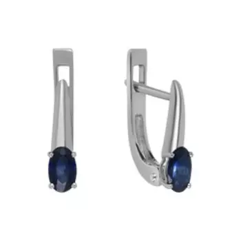 Золотые серьги с сапфирами